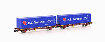 095-MF33376 - N - 2er Set Containerwagen Lgnss-z HZ, Ep.VI